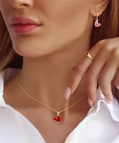 مدال طلا قلب قرمز کد wp1026-2