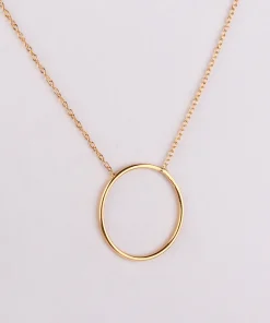 گردنبند طلا حلقه ای فلامینگو طرح دایره کد wn1250-2