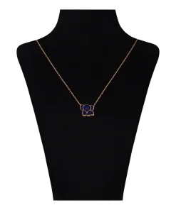 گردنبند طلا حلقه ای فلامینگو طرح فیل کد wn1226