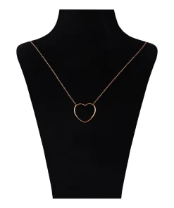 گردنبند طلا حلقه ای فلامینگو طرح قلب کد wn1239