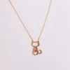 گردنبند طلا حلقه ای فلامینگو طرح گربه کد wn1240-2