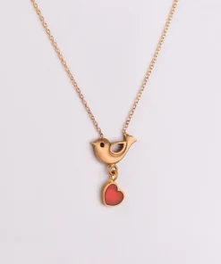 گردنبند طلا حلقه ای فلامینگو کد wn1238-2