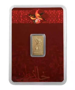 شمش طلا 0.400 گرم 24 عیار خانه سکه ایران گل و بلبل