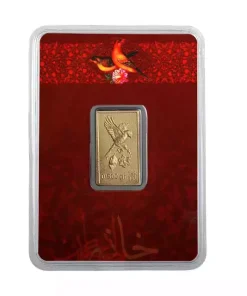 شمش طلا 0.500 گرم 24 عیار خانه سکه ایران گل و بلبل