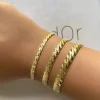 دستبند طلا زنانه داوین پهن wb1394-2