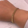 دستبند طلا زنانه رولکس براق wb1370-2