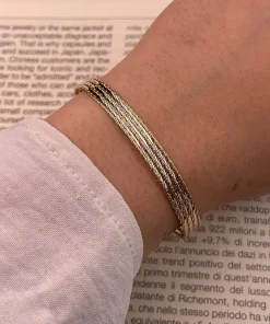 دستبند طلا زنانه سانیا کد wb1315-2