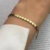 دستبند طلا زنانه مندی ساده wb1332-2