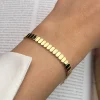 دستبند طلا زنانه مندی ساده wb1334-2