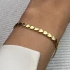 دستبند طلا زنانه مندی ساده wb1337-2