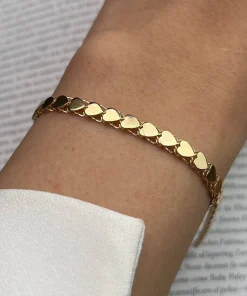 دستبند طلا زنانه مندی ساده wb1337-2