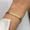 دستبند طلا زنانه مندی ساده wb1338-2