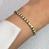 دستبند طلا زنانه مندی ساده wb1339-2