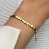 دستبند طلا زنانه مندی سنگخور wb1321-2