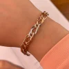 دستبند طلا زنانه ژوان 7 میلی wb1382-2