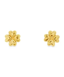 گوشواره میخی شبدر چهارپر ساده